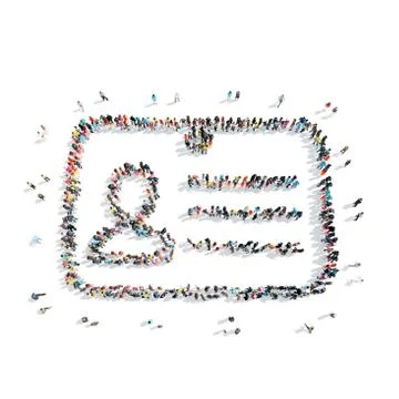 Group  people  shape  badge Illustrazione stock