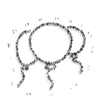 Group  people shape  balloon Stock Illustration