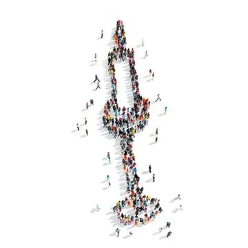 Group  people  shape  candle Stock Illustration