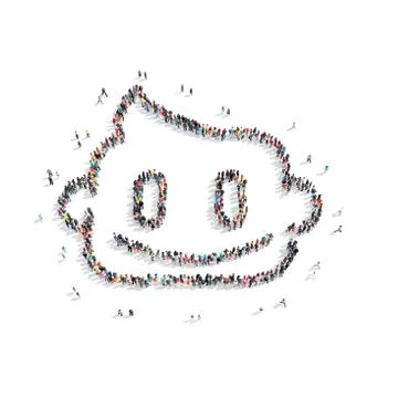Group  people  shape  child Stock Illustration
