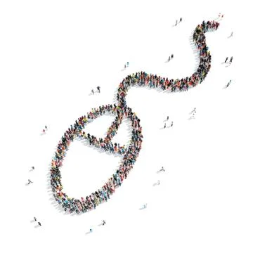 Group  people  shape  computer mouse Stockillustratie