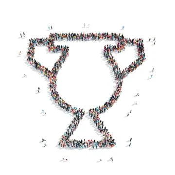 Group  people shape  cup Stock Illustration