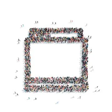 Group  people  shape dishwasher Stock Illustration