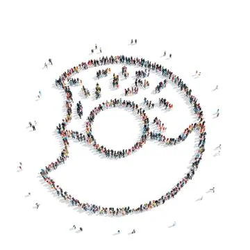 Group  people  shape  donut Stock Illustration