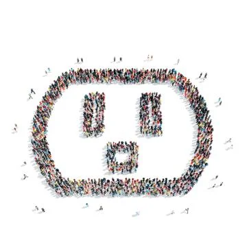 Group  people  shape  Electrical socket Stock Illustration