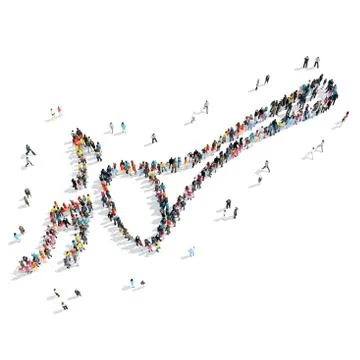 Group  people  shape  flute Stock Illustration