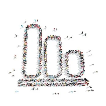 Group  people  shape  graph イラスト素材