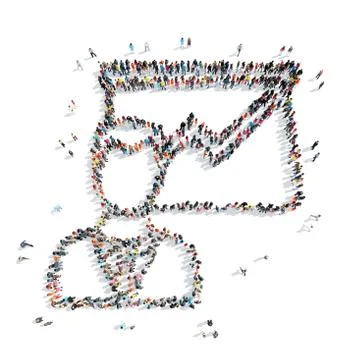 Group  people  shape  graph Stock Illustration