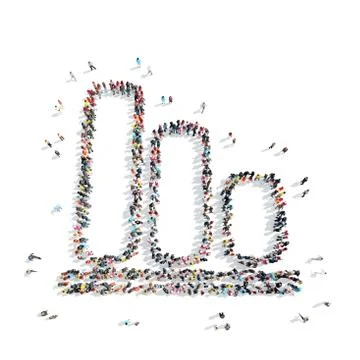Group  people  shape  graph Stock Illustration