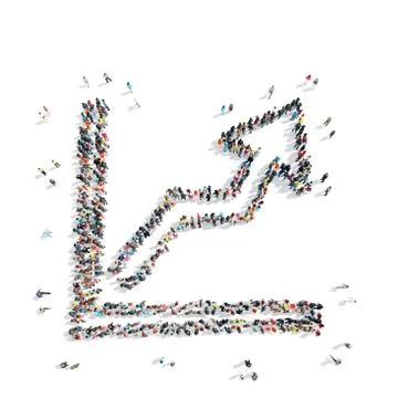 Group  people  shape  graph Stock Illustration