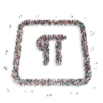 Group  people  shape  letter Illustrazione stock