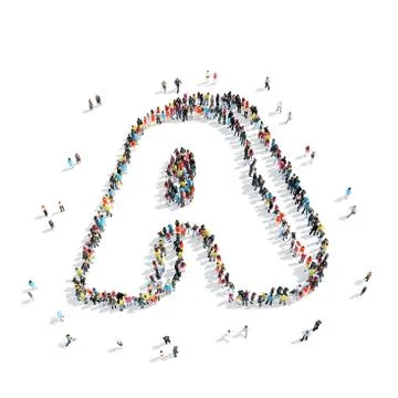 Group  people  shape a letter Stock Illustration