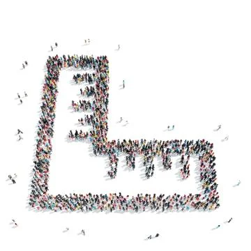 Group people  shape  line Stock Illustration