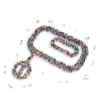 Group  people  shape  mixer Stock Illustration