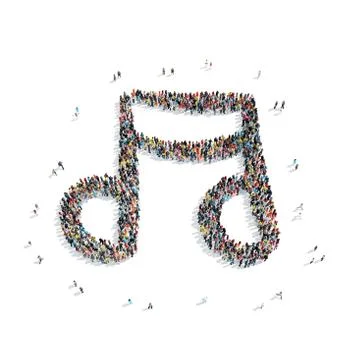 Group  people shape  note cartoon Stock Illustration