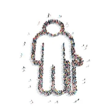 Group  people  shape  old man Stock Illustration