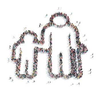 Group  people  shape  old man Illustrazione stock