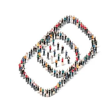 Group  people shape  patch Stock Illustration