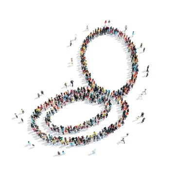 Group people  shape  powder Stock Illustration