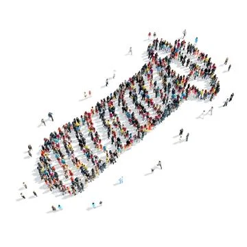 Group  people  shape  screw Stock Illustration