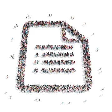Group  people  shape sheet  letter イラスト素材