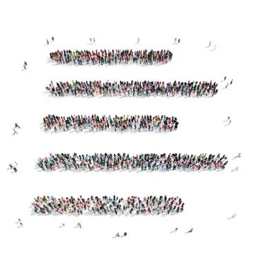 Group  people  shape sheet  letter イラスト素材