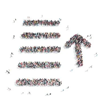 Group  people  shape sheet  letter Stock Illustration