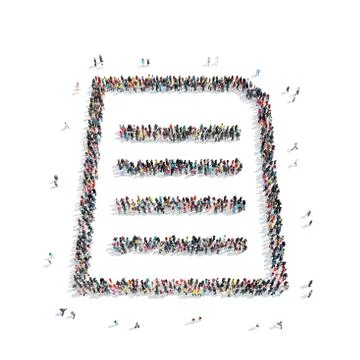 Group  people  shape sheet  letter イラスト素材