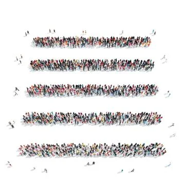 Group  people  shape sheet  letter イラスト素材
