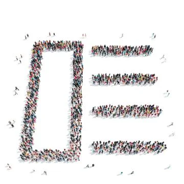 Group  people  shape sheet  letter イラスト素材