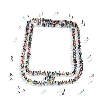 Group  people  shape  smartphone Stock Illustration