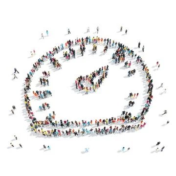 Group  people  shape speedometer Stock Illustration