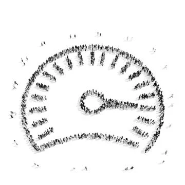 Group people  shape  speedometer Stock Illustration