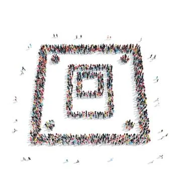 Group  people shape  switch Stock Illustration