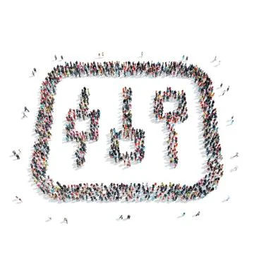 Group  people  shape  switches Stock Illustration