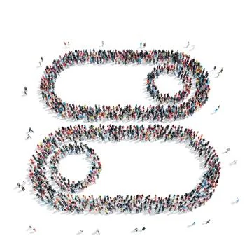 Group  people  shape  switches Stock Illustration