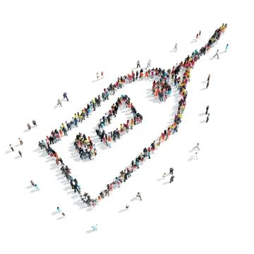 Group  people shape  tag Stock Illustration