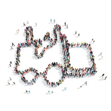 Group  people  shape  tractor Illustrazione stock