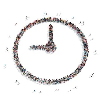 Group  people  shape  watch Stock Illustration