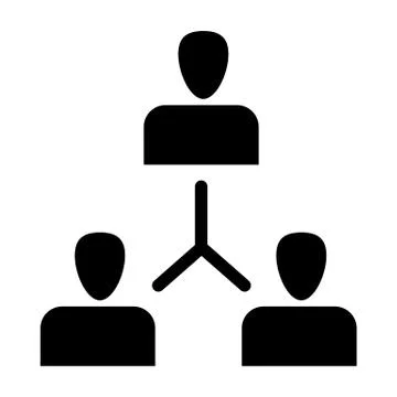 Group of people solid icon. Exchange of ideas illustration isolated on white Stock Illustration