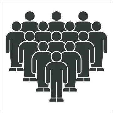 Group of People Standing Together in Unity Stock Illustration