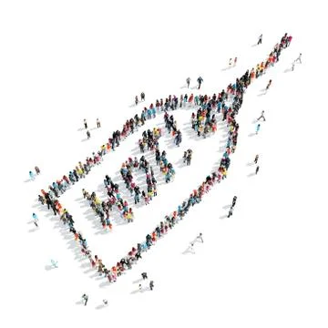 Group  people    tag Stock Illustration