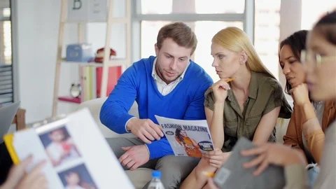 Group of people talking about new project  Stock-Footage 86736724