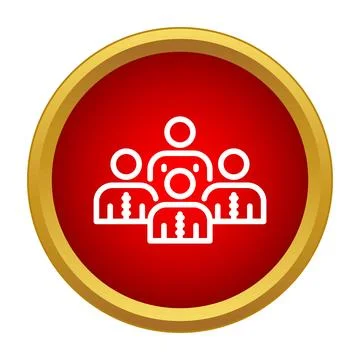 Group of people team icon representing workforce collaboration Stock Illustration