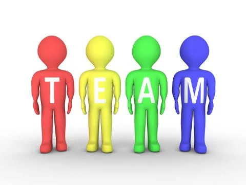 Group of people as team Illustrazione stock