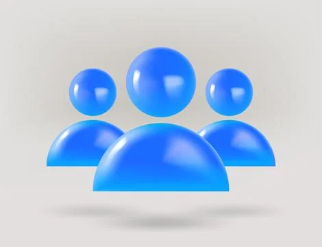 Group of people. Team work concept. 3d vector illustration 스톡 일러스트