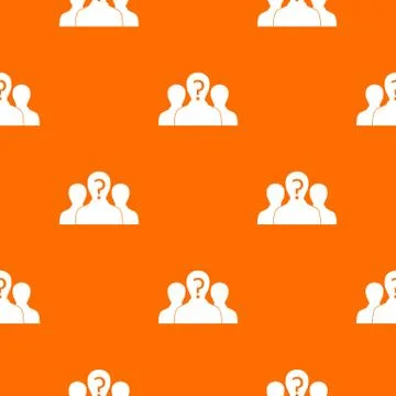 Group of people with unknown personality pattern seamless Stock Illustration