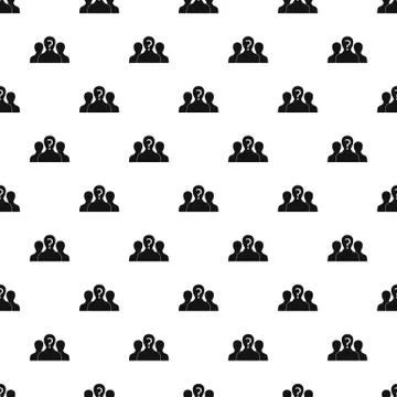 Group of people with unknown personality pattern Stock Illustration