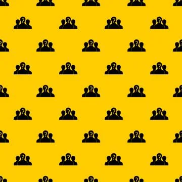 Group of people with unknown personality pattern Stock Illustration