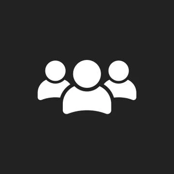 Group of people vector icon. Persons icon illustration. Stock Illustration